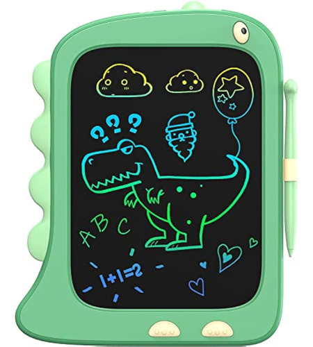 Tablet Lcd Para Pintura Y Dibujo De Niños Dinosaurio Verde