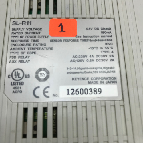 Keyence Sl-r11 Rele De Seguridad 1 (Usado)