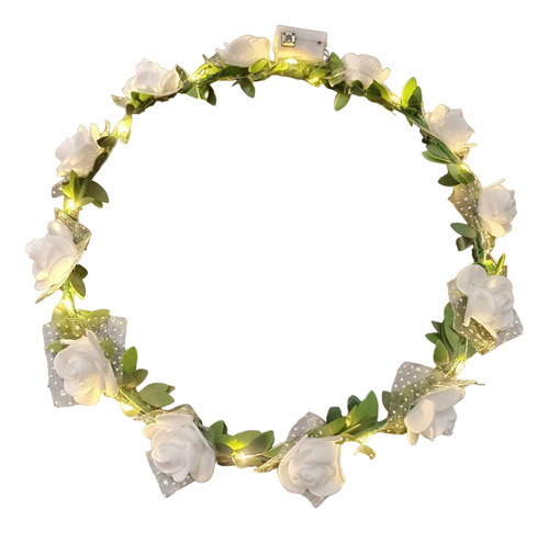 Corona De Flores Con Diadema De Flores Para Accesorios De