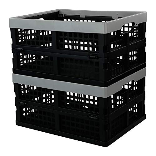 Cajas De Almacenaje Plegables De Plástico, 16 L, 2 Paquetes