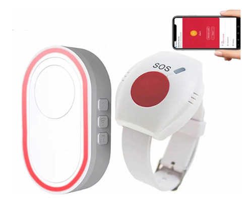 Cuidador Idoso Via Internet Wifi + Pulseira Sos Alarme Tuya