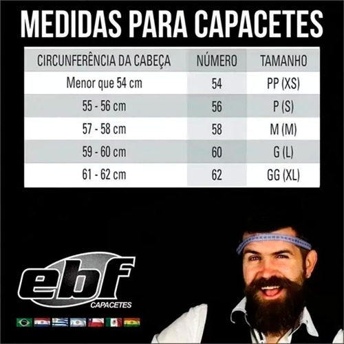 Capacete Unissex Ebf Fast E08 Robocop Preto Laranja Tam 60
