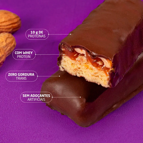 Barra De Proteína Dark Caramel Display C/12 45g Nutrata