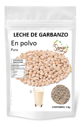 1 Kg Leche De Garbanzo En Polvo, Vegana, Sin Azucar 