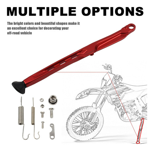Kit De Soporte Lateral Para Motocicleta Exc 125-450 Rojo