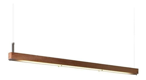 Lampara Lineal Madera Colgante Nordica Diseño Led Calido Ags