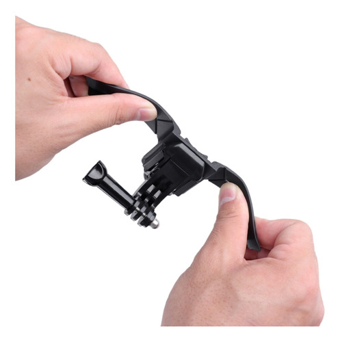 Soporte De Casco Negro Con Hebilla En J Para Gopro