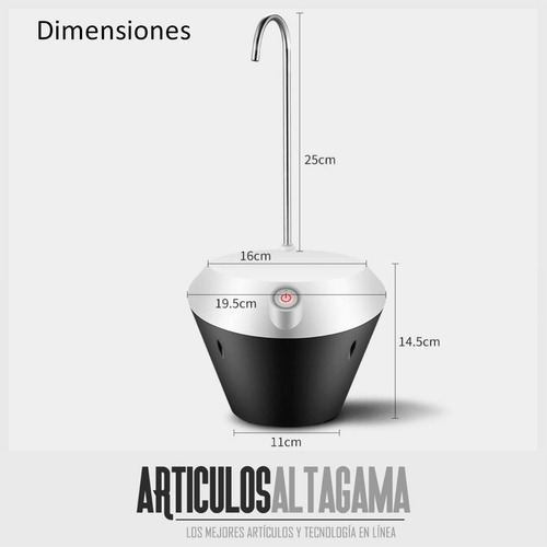 Imagen 5 de 5 de Dispensador De Agua Para Botellón Recargable Grande Con Base