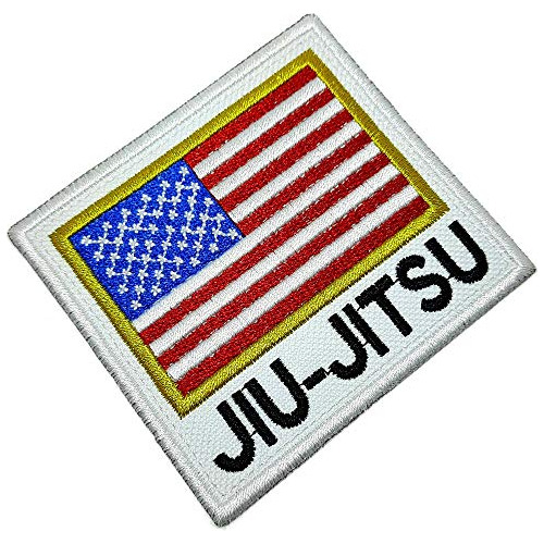 Parche Bordado De Jiu-jitsu Bandera De Estados Unidos A...