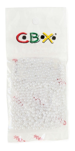 Perla Plástica Marca Cbx Con Agujero 8mm X 25 Gramos