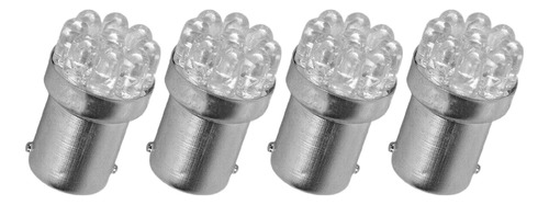 4 Luces Led Blancas 1156 Ba15s 9smd De Respaldo Para Señal D