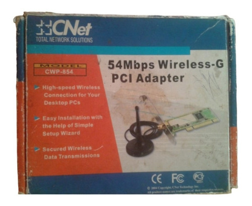 Tarjeta Inalambrica Cnet De Red Wifi Cwp-854