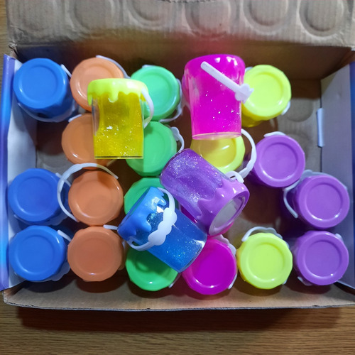 Pack Por 12 Mini Potes De Slime 