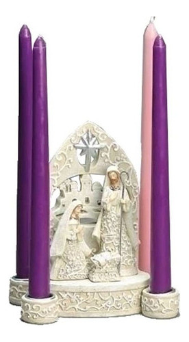 7` Sagrada Familia Candle Holder Paper Cut Estilo Velas No I