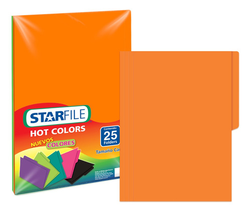 Folder Star File Hot Colors T.cart C.arcoiris 25f