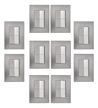 Comprar Placa 2 Apagadores Sencillos Armada Acero Inoxidable (15pz)