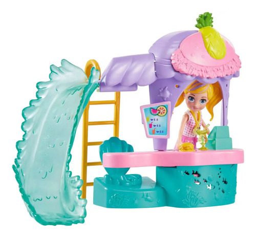 Polly Pocket Smoothie Splash Set 4 Muñecas Y +20 Accesorios