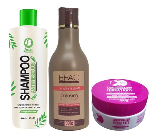 Progressiva Efac 300ml + Shampoo 300ml E Pòs Quimica 150g