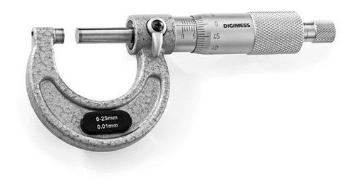 Micrômetro Externo Mecânico 0-25mm X 0,01mm Com Certificado