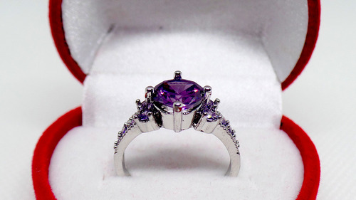 Anillo De Compromiso De Plata De Ley