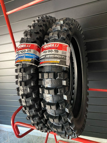 Par Pneu Motocross 90/100-21 Enduro Soft + 110/90-19 Mx 007