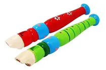 Comprar Grabadoras De Madera Para Niños Flauta Piccolo Colorida