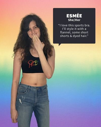 Imagen 3 de 3 de Gilly Hicks By Hollister Sostén Deportivo Proud De Ser Lgbtq