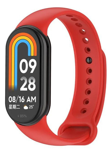 Malla Para Mi Smart Band 8 9 Xiaomi 1.62 Enganche Acero Rojo 0 Cm
