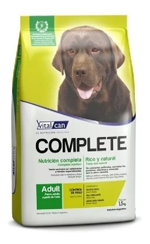 Vital Can Complete Perro Control Peso / Light X 20 Kg Kangoo Pet