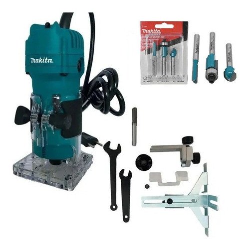 Tupia 3709 6mm 530w + Brinde Jogo Fresas Makita