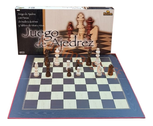 Ajedrez Profesional 49x49 Piezas De Madera De 87mm Bisonte