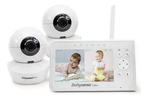 Babysense Monitor De Bebé, Pantalla Dividida De 4.3 Pulgadas