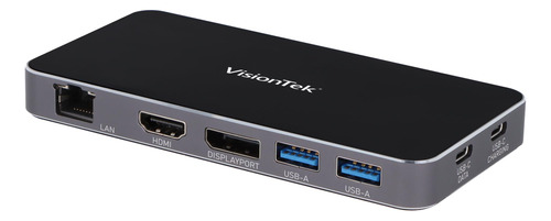 Visiontek Vt350 - Estacion De Acoplamiento Usb-c De Doble Pa