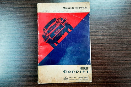 Renault Willys Gordini 1965 65 - Placa Preta - Original