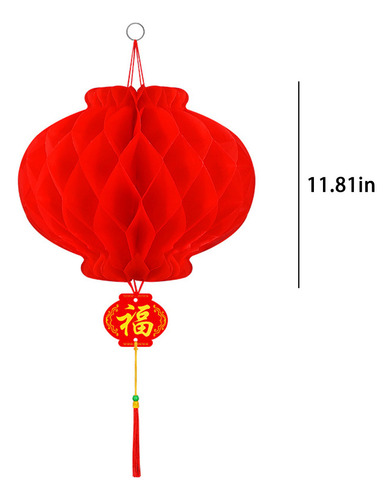20 Linternas De Papel Rojas Chinas De 11.81 Pulgadas Para De