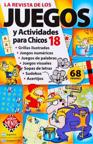 Libro De Juegos Y Actividades Para Chicos N° 18 - 68 Paginas