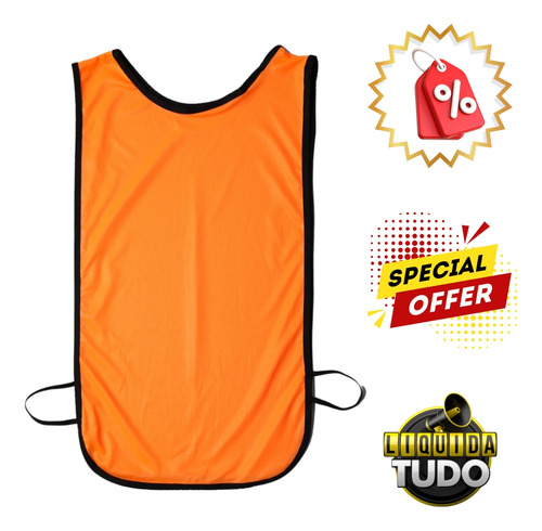 Kit C/5 Coletes Infantis De Futebol Promocional Cor Laranja