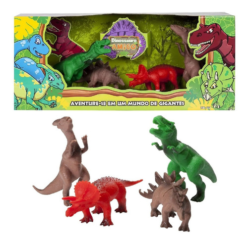 Dinossauro Amigo 4 Peças Cores Sortidas Super Toys 291