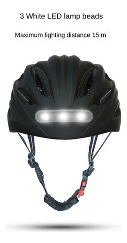 Casco De Bicicleta Transpirable Recargable Con Luz Led
