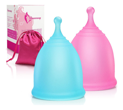 Darwzerocup Juego De 2 Tazas Menstruales; Vasos Menstruales 