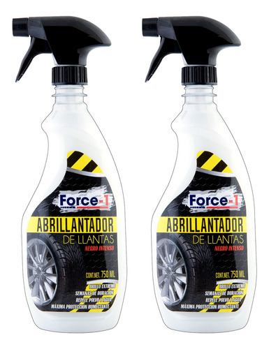 Abrillantador De Llantas Force-1 Negro Intenso 2 Pack 750ml