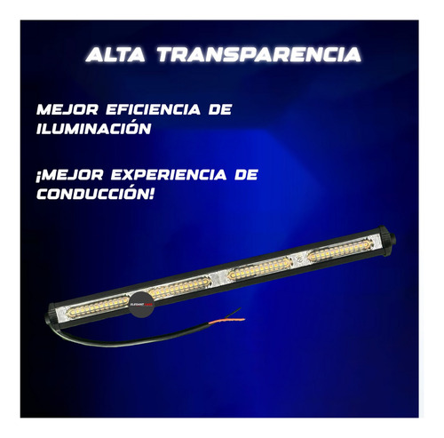 Barra Led Slim Dual 35cm 144w Con Fijo Y Strobo