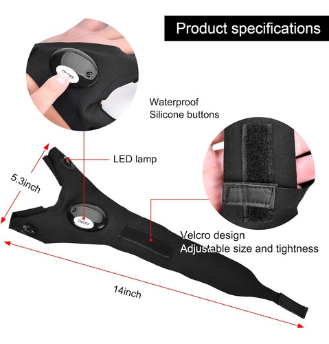Guantes De Luces Led Para Hombres Ideales Para Pesca Y Repar
