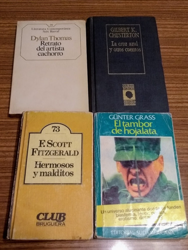 Lote X 4 Libros G.grass/chesterton/dylan Thomas/s.fitzgerald