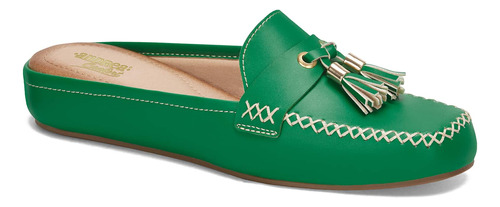 Flat Confort Andrea Tipo Mule Para Mujer Verde