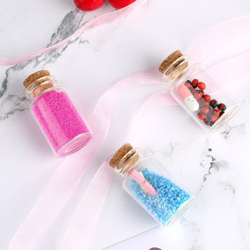 Jiuyue 15pcs Botella De Vidrio De 20 Ml Con Corcho, Botellas