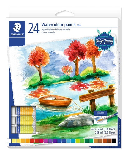 Estojo Aquarela Staedtler 24 Cores 12ml