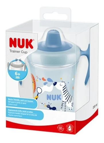 Imagen 2 de 4 de Vaso Nuk Bebe Trainer Cup Con Asas Antideslizantes Cebra