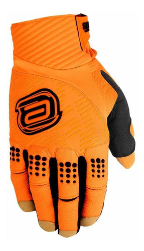 Luva Motocross Asw Mass Offroad Trilha Enduro Cor Laranja Fluo Tamanho P