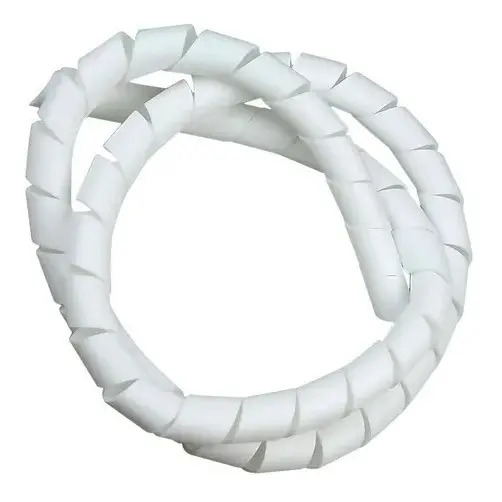 Organizador De Fios Cabos Espiral 16mm Informática 1 Mts Cor Branco